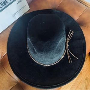 Show Me Your Mumu black wide brim hat